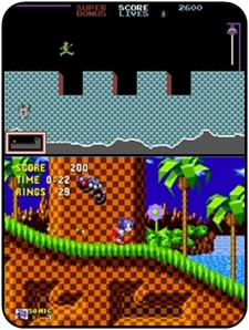 Manic miner (top), Sonic 1 (bottom)